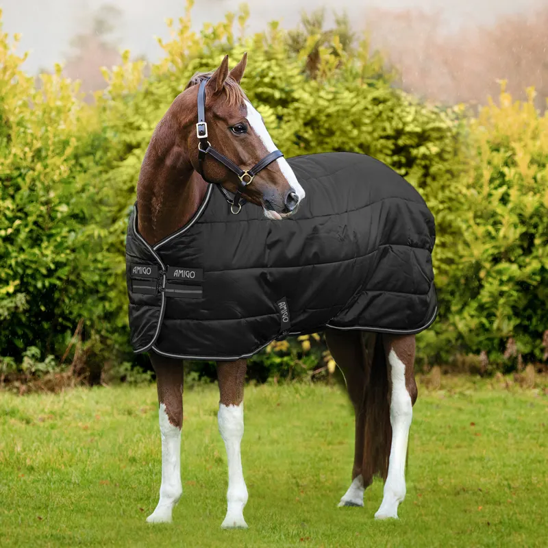 Horseware Amigo Ripstop 200g Insulator Stable Rug - Black/Black/Silver